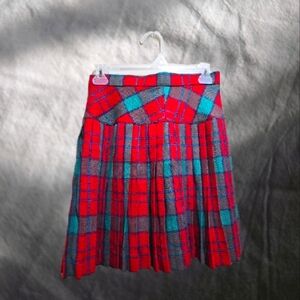 Vintage Pleated Tartan Kilt Skirt
